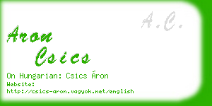 aron csics business card